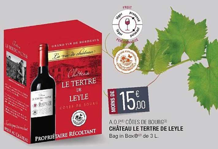 a.o.p. côtes de bourg château le tertre de leyle