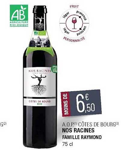 a.o.p. côtes de bourg nos racines famille raymond