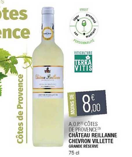 a.o.p. côtes de provence château reillanne chevron villette