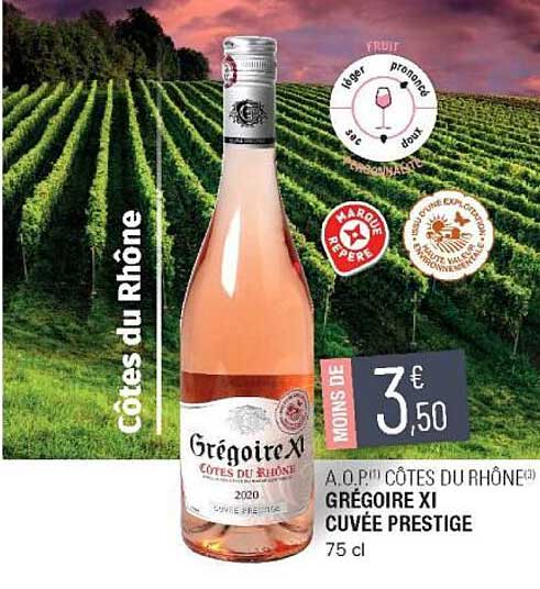 a.o.p. côtes du rhône grégoire xI cuvée prestige