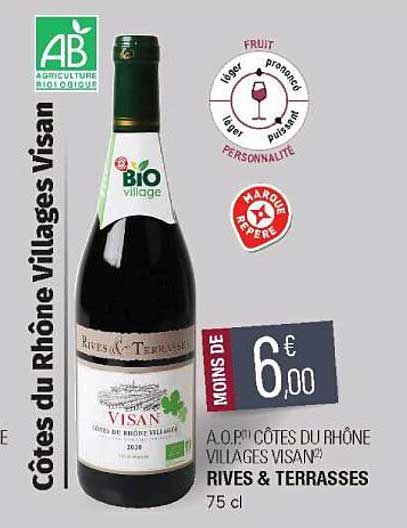 a.o.p. côtes du rhône villages visan rives & terrasses
