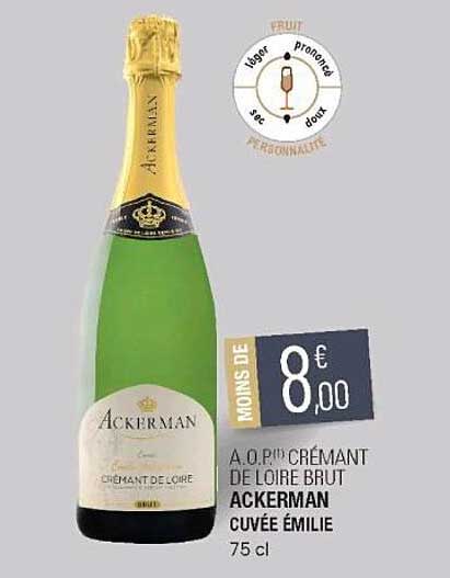 a.o.p. crémant de loire brut ackerman cuvée émilie