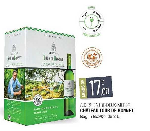 a.o.p. entre-deux-mers château tour de bonnet