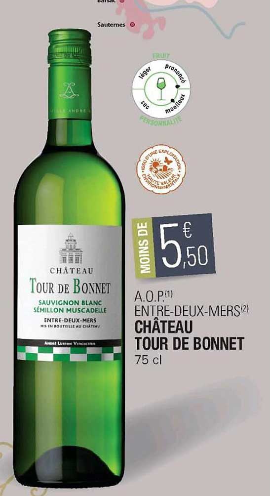 a.o.p. entre-deux-mers château tour de bonnet