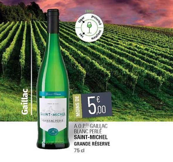 a.o.p. gaillac blanc perlé saint-michel grand réserve