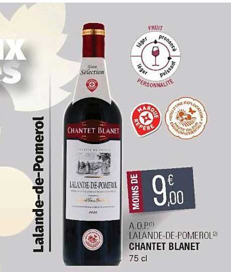 a.o.p. lalande-de-pomerol chantet blanet