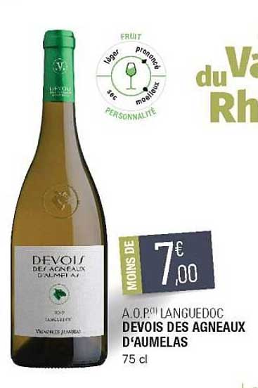 a.o.p. languedoc devois des agneaux d'aumelas