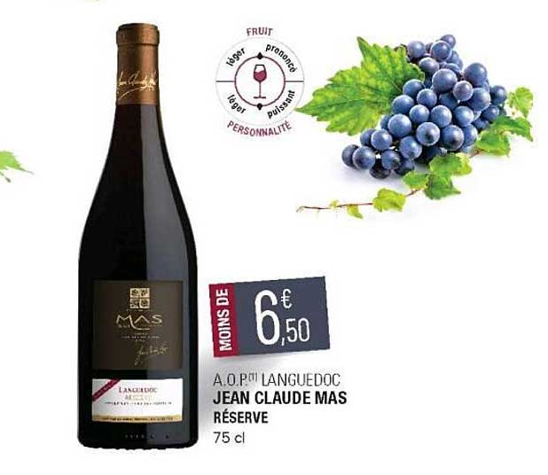 a.o.p. languedoc jean claude mas réserve