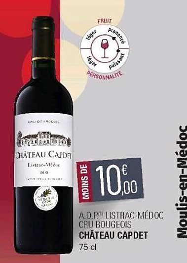a.o.p. listrac-médoc cru bourgeois château capdet