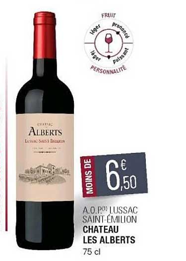 a.o.p. lussac saint-émilion château les alberts