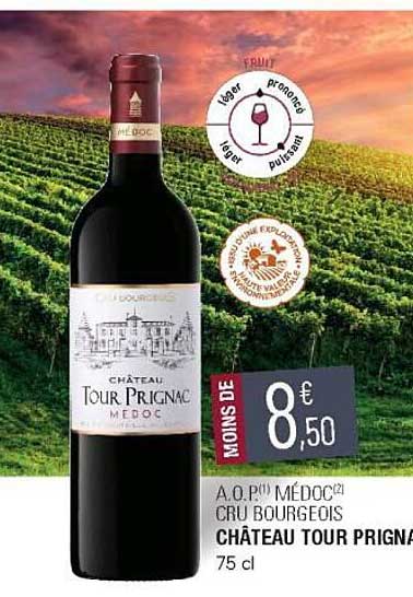 a.o.p. médoc cru bourgeois château tour prignac