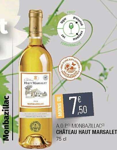 a.o.p. monbazillac château haut marsalet