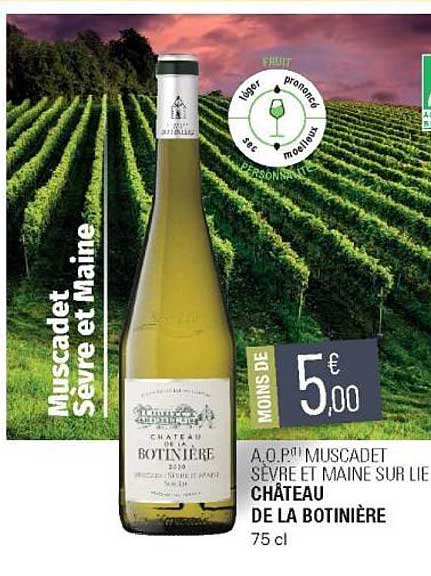 a.o.p. muscadet sèvre et maine sur lie château de la botinière