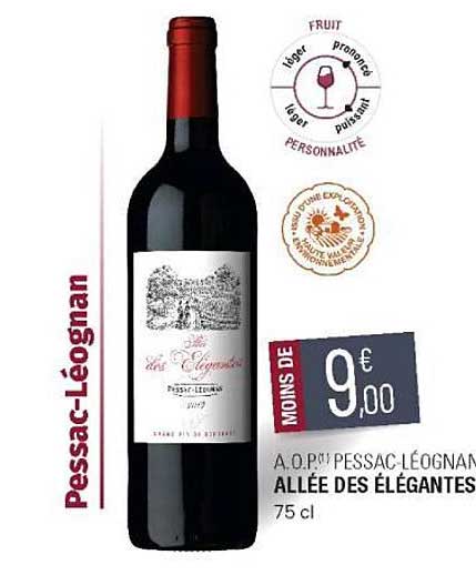 a.o.p. pessac-léognan allée des élégantes