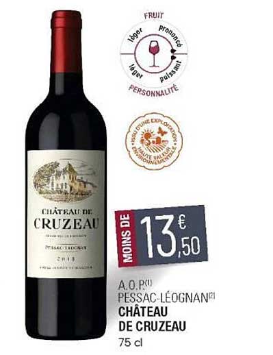 a.o.p. pessac-léognan château de cruzeau