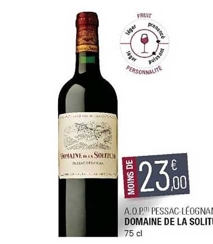 a.o.p. pessac-léognan domaine de la solitude