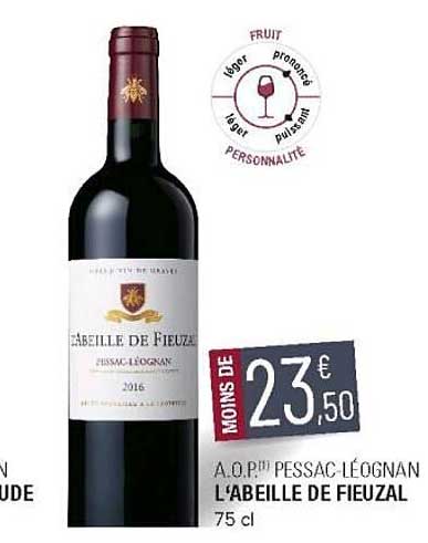 a.o.p. pessac-léognan l'abeille de fieuzal