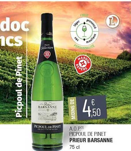 a.o.p. picpoul de pinet prieur barsanne