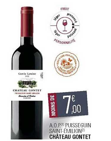 a.o.p. puisseguin saint-émilion château gontet
