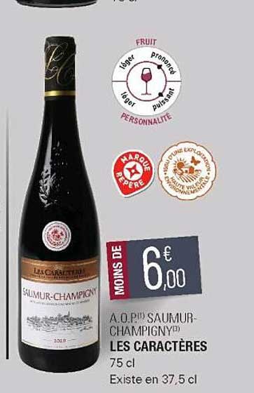 a.o.p. saumur-champigny les caractères