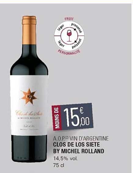 a.o.p. vin d'argentine clos de los siete by michel rolland