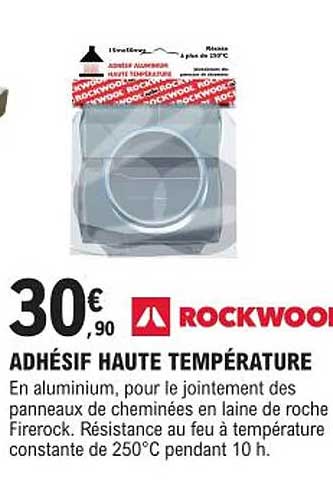 adhésif haute température rockwool