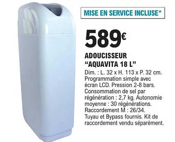 Adoucisseur "aquavita 18 L"