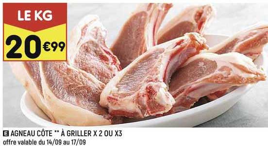 agneau côte**à griller x 2 ou x 3