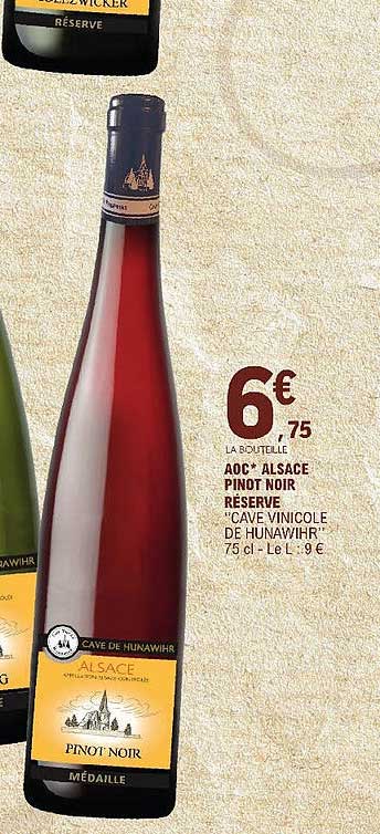 aoc alsace pinot noir réserve "cave vinicole de hunawihr"