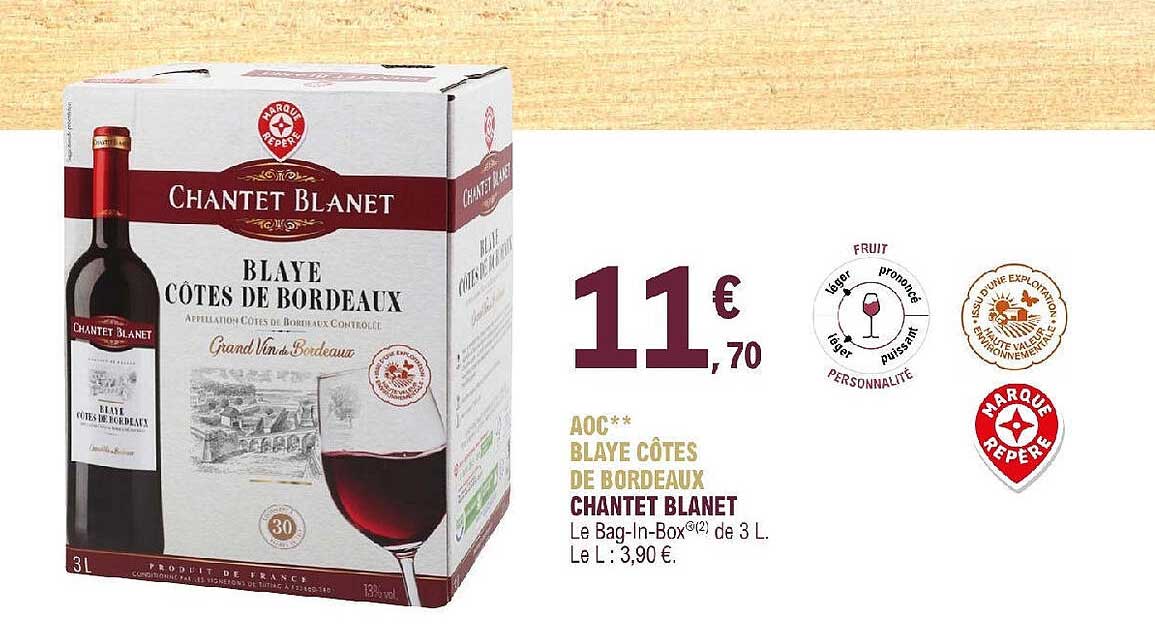 aoc blaye côtes de bordeaux chantet blanet