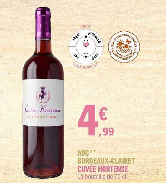 aoc bordeaux-clairet cuvée hortense