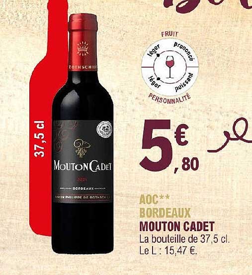 aoc bordeaux mouton cadet