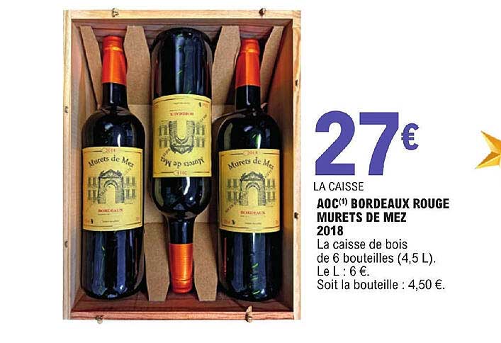Aoc Bordeaux Rouge Murets De Mez 2018
