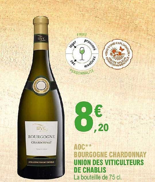 aoc bourgogne chardonnay union des viticulteurs de chablis
