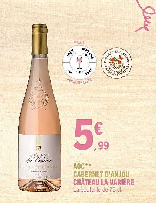 aoc cabernet d'anjou château la varière