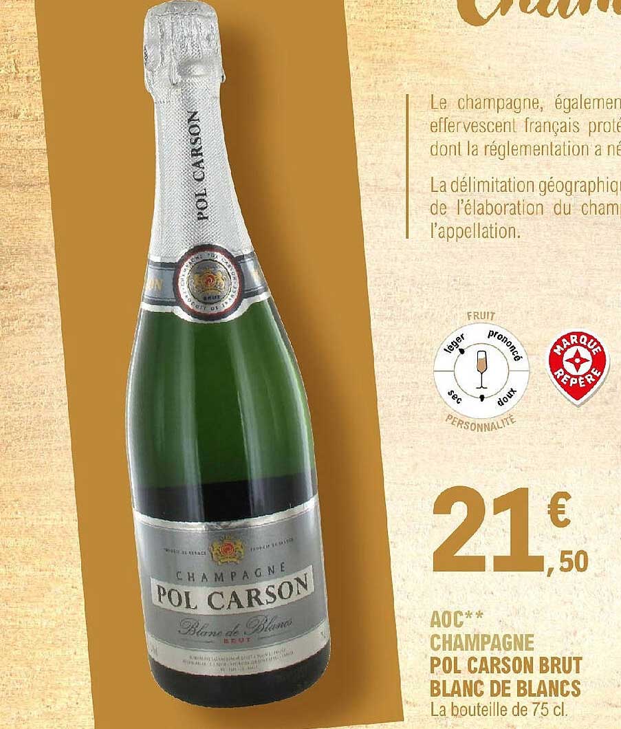 aoc champagne pol carson brut blanc de blancs