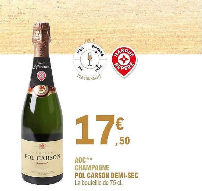 aoc champagne pol carson demi-sec