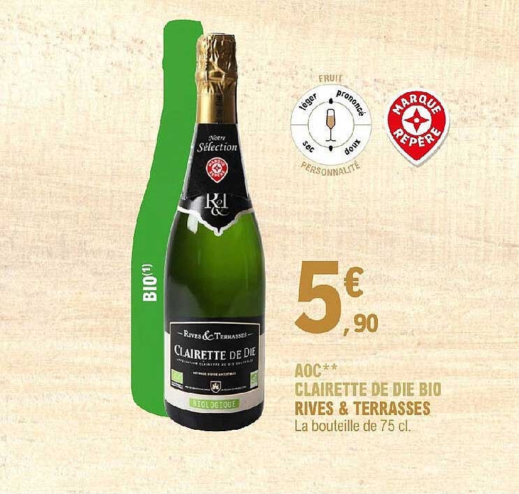 aoc clairette de die bio rives & terrasses