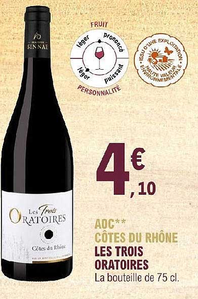 aoc côtes du rhône les trois oratoires