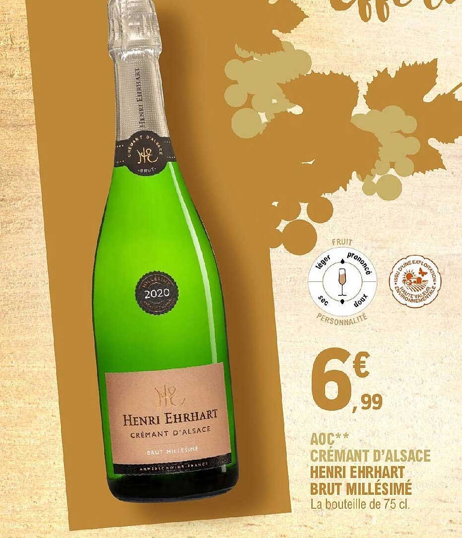 aoc crémant d'alsace henri ehrhart brut millésimé