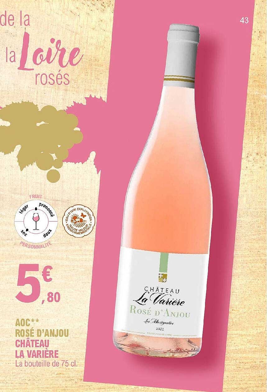 aoc rosé d'anjou château la varière
