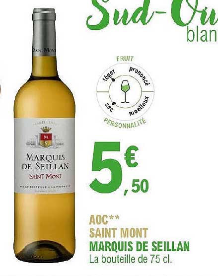 aoc saint mont marquis de seillan