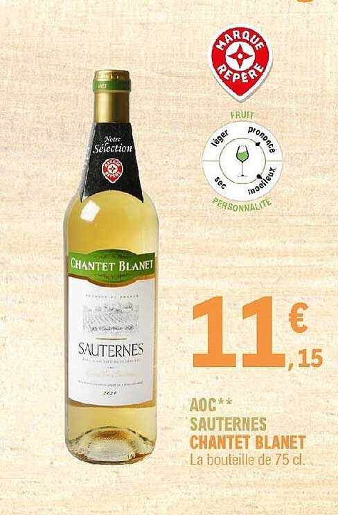 aoc sauternes chantet blanet