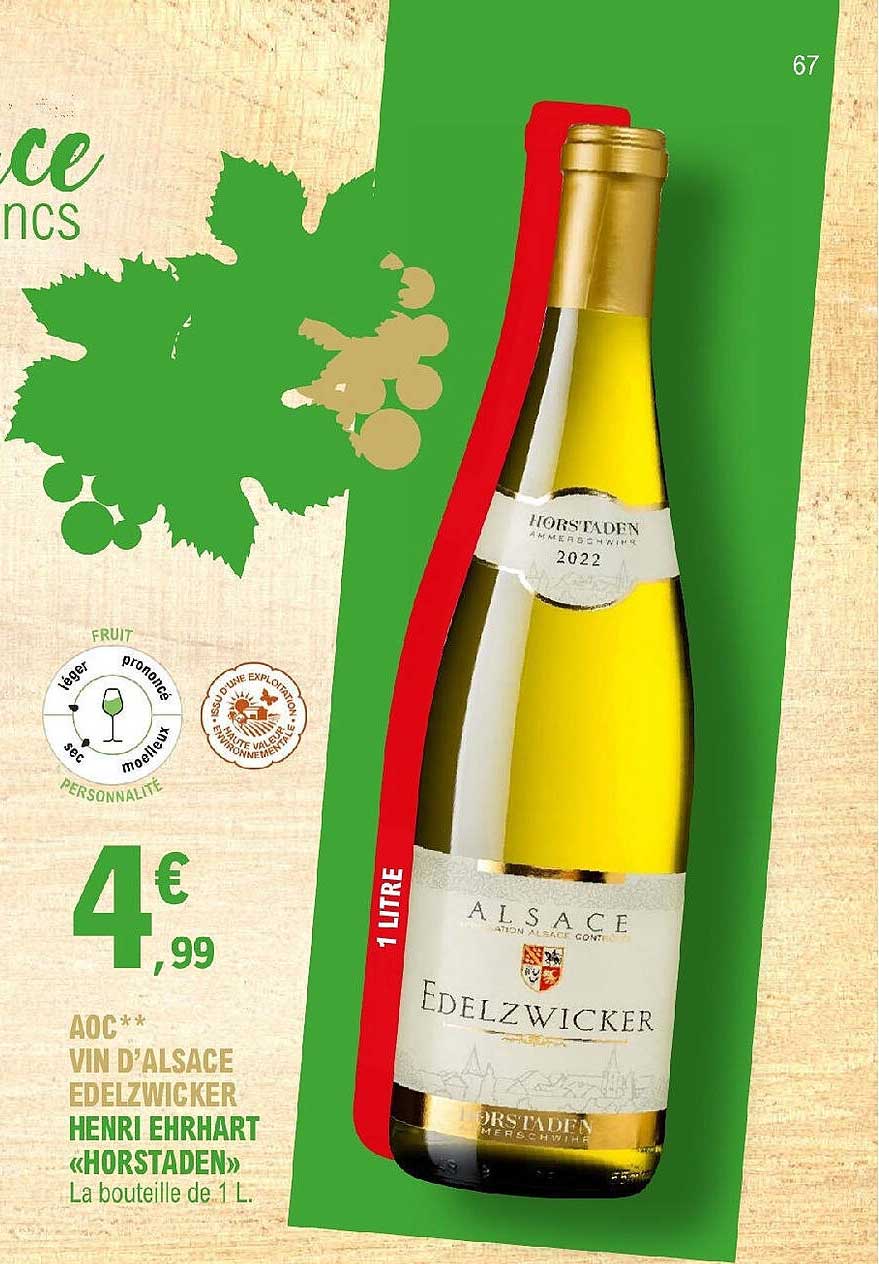 Aoc Vin D'alsace Edelzwicker Henri Ehrhart «horstaden»