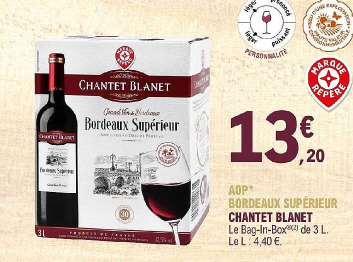aop bordeaux supérieur chantet blanet