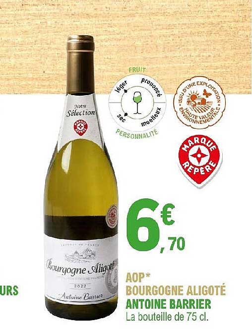 aop bourgogne aligoté antoine barrier