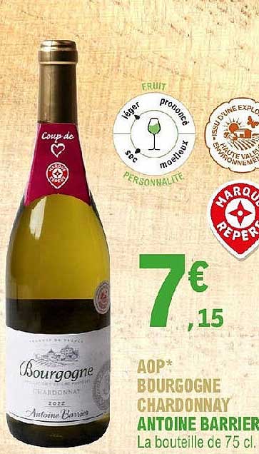 aop bourgogne chardonnay antoine barrier
