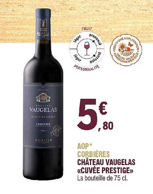 aop corbières château vaugelas «cuvée prestige»