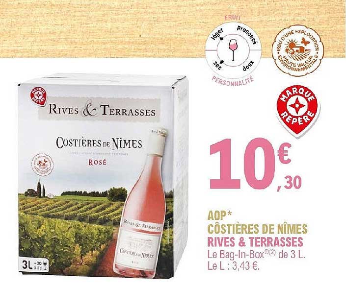 aop costières de nîmes rives & terrasses