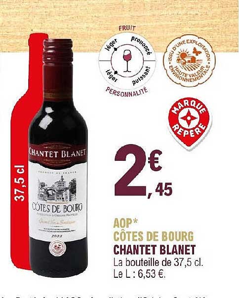 aop côtes de bourg chantet blanet